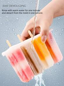 50 Stück Eisstiele, große & kleine Eisformen, Sommereislutscher-Formen für den Hausgebrauch, Eiswürfelbereiter, Eislutscher-Formen, DIY Eislutscher-Boxen, essentiell für Sommerkühlung, Halloween- und Weihnachtsparty-Zubehör