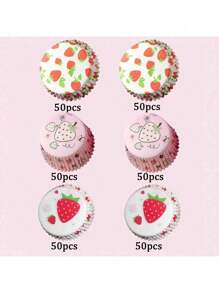Multiple Pieces Halloween Kitchen Strawberry Cream Cake Baking Supplies, Kitchen Tools, Baking Accessories, Baking Supplies, Cake Stands, Candy Stands, Cake Decorations, Baking Molds, Suitable For Weddings, Holiday Parties, Strawberry Theme Parties, Baby Showers, Friend Gatherings, Best Gifts For Baking Friends