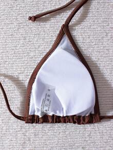 3pcs/Set Women Tie Dye Sexy Backless Swimwear For Beach Resort Vacation Summer - Multicolor - View 4