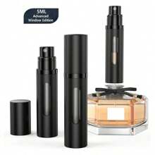 1 件精心设计的香水喷雾瓶,便携式可再填充雾化器,底部填充迷你旅行香水瓶,循环香水醒酒器,泵直接从底部填充,无需取下盖子,100%纯玻璃内瓶,带有可视窗口,可轻松检查剩余香水,5ml / 8ml / 10ml 可选 - 彩色 - 查看 16
