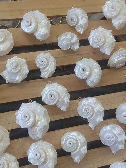 1/3pcs Summer New Natural Seashell 18K Gold Stainless Steel Pendant, Handmade DIY Charm Jewelry Necklace Pendant Accessories