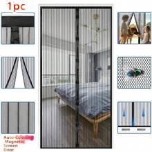 قطعة واحدة من شبكة موسكيتو ماغنيتيك سوداء، مع شريط إغلاق مغناطيسي، إغلاق ذاتي، ممر غير مرئي، سهل التركيب والإزالة، يأتي مع صنبور لاصق وأساور تركيب ذهبية، لا يتطلب الحفر، متوفر بخطوط متعددة (80 سم - 140 سم) و 210 سم، مناسب للأبواب الخارجية، باب الشرفة، الأغطية