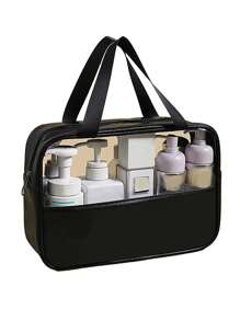 1pc Personalized Letter Embroidered Transparent Cosmetic Bag/Toiletry Bag, Essential For Summer Vacation/Back To School/Travel, Multi-Color Options, Ideal Gift For Women, Friends, Family, Christmas - Multicolor - View 10