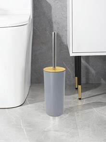 1 件塑料马桶清洁刷，简约双色马桶刷适用于浴室浴室装饰秋季装饰 - 灰色 - 查看 3