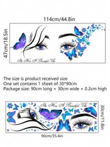 1pc PVC Wall Decal, Modern Figure & Slogan Graphic Waterproof Wall Sticker For Home Decor, Stickers, Wall Decal, Vinyl Decal For Home Decorations, Spring Decoration Items Refresh Your Home, Rama Decoration Stickers - Multicolor - View 10