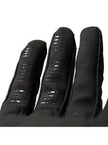 Fox Racing Dirtpaw - Guantes de Carreras para Hombre.Guantes de ciclismo, cross country, descenso, bicicleta de montaña, guantes de bicicleta de montaña, 1 par de guantes antideslizantes de dedos largos con absorción de impactos, transpirables, protección solar, montañismo, camping, ciclismo, bicicleta eléctrica, pantalla táctil, adecuados para ciclismo, motocicleta, esquí, guantes negros de invierno, manos cálidas - Negro - Ver 3