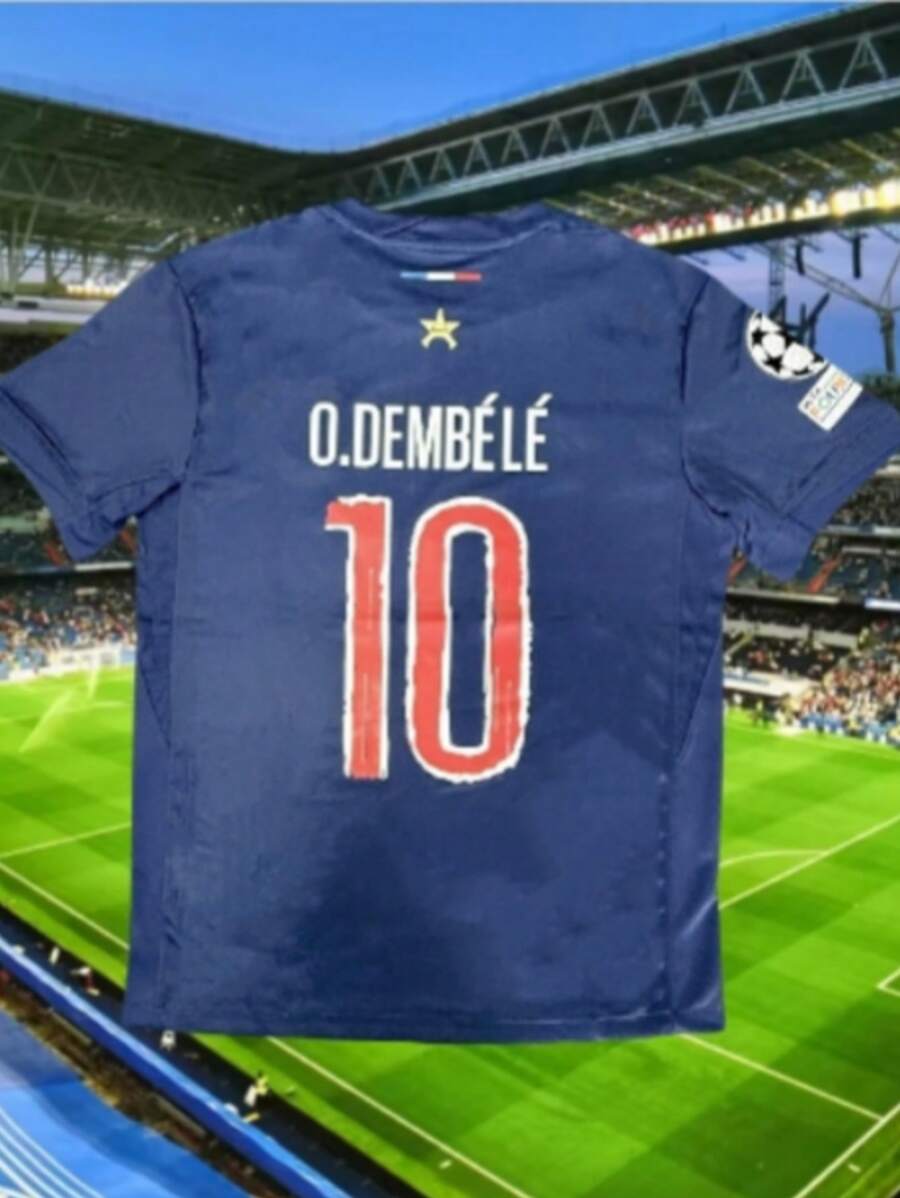 Blue Dembele 10 Soccer Shirt For Men National Team Fan Gear - 深藍色 - 查看 1