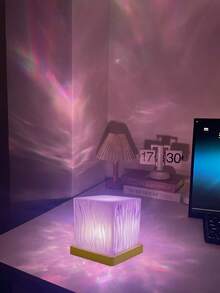 1 件创意 USB 灯，波浪图案装饰台灯，艺术装饰，照明装饰，夜灯，氛围灯，适用于客厅、卧室、各种房间类型，是送给朋友、度假、生日的理想礼物