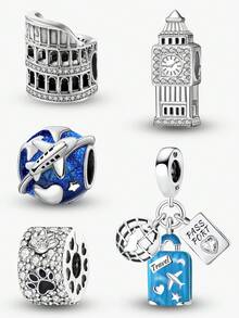 1 件时尚粉色和紫色香水珠饰适合女士手链手镯 DIY 珠宝制作和日常服装搭配珠宝装饰适合女孩