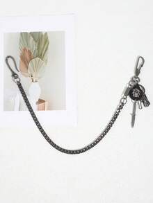 1 件男士时尚银色骷髅春季装饰链，朋克街头嘻哈风格裤链腰饰，适合牛仔裤、工装裤，适合音乐节、街头时尚、日常穿着秋冬配饰万圣节服装，适合青少年、青年、男士、休闲、户外、运动、度假、毕业礼物、生日、日常穿着 - 彩色 - 查看 2