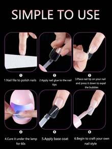 240片/12种尺寸半哑光杏仁形DIY美甲贴纸，可根据您的喜好设计，非常适合家庭和美甲沙龙使用，女士美甲护理必备品，美甲用品，增添甜美气息（240/192/144/120/24片） - 半磨砂 - 查看 4