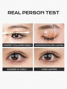 MISTINE 5g/Pc Waterproof Mascara, Black, Volumizing & Lengthening, 24-Hour Curl Lifting, Smudge-Proof, Cruelty-Free, Vegan Formula - 01 Black - View 5