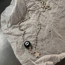 全新 1 件/5 件套复古时尚仿皮绳星星吊坠项链小众百搭时尚项链女士 - 彩色 - 查看 3