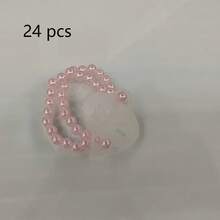 Bộ 5/10/12/20/24 chiếc - Vòng tay đính ngọc trai co giãn, thích hợp cho đám cưới, dạ hội và tiệc bãi biển. - trắng - Xem 16