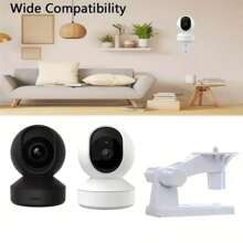 1pc/2pcs Wall-Mounted Camera Bracket, Suitable For Indoor Wireless Network Security Camera Hanging Wall-Mounted Support Base, Camera Bracket No Nail Wall-Mounted Camera Security Fixed Frame Adhesive Base Screws, Suitable For Dome Camera Bracket Monitoring CCTV