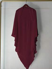 1 Set Sleeveless Undershirt + Open Abaya, Made Of Skin-Friendly Crinkle Chiffon Fabric, Breathable, Suitable For Muslim Women's Daily Wear, Can Be Used In Spring, Summer And Autumn - Multicolor - View 28