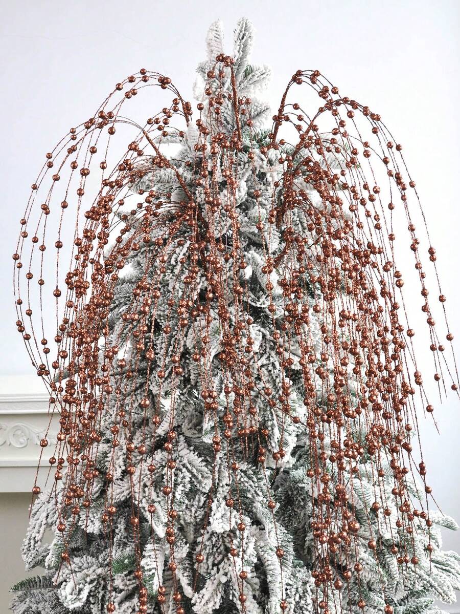 2/4/6/10 pièces Tige de baie scintillante artificielle Décoration d'arbre de Noël Branche scintillante de Noël DIY Couronne Mariage Fête Festival Cheminée Vase Décoration de maison Décorations de Noël Décoration de chambre Hiver
