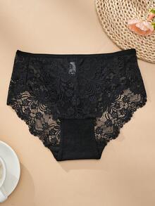 6条装加大码女士白色蕾丝内裤 - 性感舒适内衣 - 彩色 - 查看 3