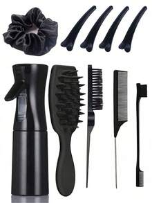 WANMEI Bộ 1/10 lược tạo kiểu tóc & phụ kiện - Bao gồm lược răng thưa cong, bình xịt phun sương áp suất cao 200ml, 3 lược tạo kiểu tóc (lược lông, lược kiểm soát cạnh, lược chải lông mày & chân tóc), 1 dụng cụ tạo búi tóc và 4 kẹp tóc mái - Bộ dụng cụ làm tóc đa năng để uốn, gỡ rối, tạo độ phồng và rẽ ngôi - Chống tĩnh điện, Trở lại trường học, Những vật dụng thiết yếu khi đi du lịch, Phụ kiện tóc cho nữ, lược, lược chải tóc, lược chải tóc, lược chải tóc, lược chải tóc, lược chải tóc, lược gỡ rối, lược bóng, lược chải tóc mini, bộ lược chải tóc, lược gỗ, lược chải tóc, lược, lược chải tóc, lược chải tóc, lược chải tóc, lược chải tóc, bộ lược chải tóc, lược chải tóc, lược chải tóc mini, lược gỡ rối, lược chải tóc, tóc, phụ kiện, sản phẩm chăm sóc tóc, dụng cụ làm tóc, đồ dùng cho tóc, chăm sóc tóc, lược chải tóc xoăn, thợ cắt tóc, phụ kiện thợ cắt tóc, Thiết bị làm tóc, Đồ dùng cần thiết khi đi du lịch, Đồ dùng cần thiết khi đi du lịch, Kiểu tóc, Làm tóc - Nhiều màu - Xem 3