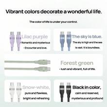 anker A82E2 Car Fast Charging Cable Type-C Interface Intelligent Fast Charging Tensile And Explosion-Proof Braided Material 10,000 Times Bending Test Suitable For Car And Home Use Purple - Purple - View 6