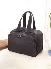 حقيبة منظم مستحضرات التجميل قطعة واحدة، حقيبة أدوات التجميل محمولة باليد، حقيبة سفر متعددة الوظائف، سعة كبيرة، تصميم مقسم، مقاوم للماء، مناسبة لمستحضرات العناية بالبشرة والمكياج والفرش والمستلزمات الصحية، حقيبة سفر للمدرسة والعطلات والعودة إلى المدرسة، حقيبة مكياج وحقيبة سفر للنساء