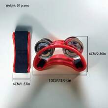 1 件装双排脚铃卡洪鼓邦戈鼓卡洪鼓脚铃架打击乐器 - 彩色 - 查看 5