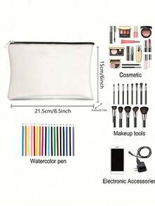 1 pieza, Bolsa de cosméticos con estampado único y lindo de Dachshund - Bolsa de medicina reutilizable de estilo bohemio, bolsa de lápices con estética de granja de animales, bolsa de maquillaje para almacenamiento, bolsa de viaje y cosméticos - Adecuada para la escuela, decoración del hogar de verano, almacenamiento de joyas, bolsa de aperitivos, bolsa de viaje de 9 pulgadas * 6 pulgadas para útiles escolares de vacaciones, bolsa de viaje para mujeres