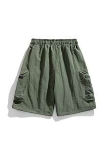 Cargo Shorts With Multiple Pockets, Loose Fit With Belt Loops, Casual Sporty Bermuda Shorts Suitable For Hiking And Outdoor Activities