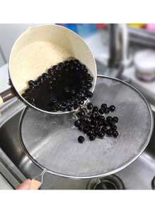 1 pieza Cubierta de red anti-salpicaduras de aceite, protector de salpicaduras con malla de acero inoxidable para sartén, olla de cocción