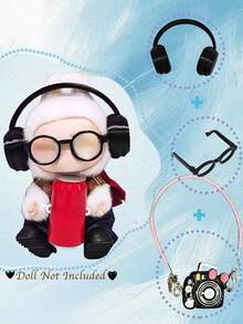 1/2/3PCS 17cm Doll Outfit Making Kit Compatible With Labubu - Adorable & Cool Styles /DIY Fashion Gift Set For Girls Kids & Friends /Cute Birthday Party Costumes, Stylish Easter Christmas Outfits (Doll Not Included) /Fun Music Festival & Summer Travel Role Play Accessories - Multicolor - View 5