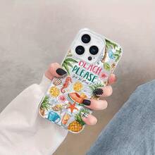 Funda elegante y de alta calidad con diseño de glaciar y orificios grandes para mayor protección contra caídas. Compatible con phone 16 Pro, 16, 15 Pro, 14 Plus, 13, 12 Pro, 11 Pro, X y XS. Unisex. - Blanco - Ver 2