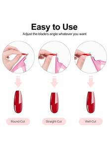 YUANDU Nagelklipparset med en karaktär, inklusive U-formad klippare, parallellklippare, nagelklippare, kristallgel och nagelfil, viktiga manikyrverktyg, nagelvårdsverktyg, nageltillbehör, nagelverktyg, nagelkonstverktyg, skolstart, naglar, nagelverktyg för press-on-naglar, manikyr- och pedikyrverktyg - Rosa - Visa 8