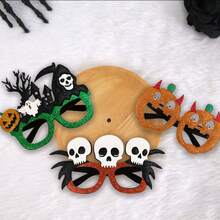 1 buc Halloween ochelari de vedere jucărie noutate ochelari cosplay Halloween petrecere favoare amuzant sclipici decorațiuni de petrecere ochelari dovleac păianjen pânză fantomă liliac pălărie craniu ocular ochelari