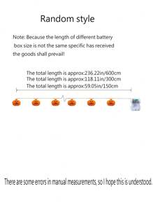 万圣节装饰南瓜灯串 - 可爱防水橙色杰克南瓜灯电池供电灯，2 种模式稳定/闪烁灯，适用于室内和室外派对装饰 - 黃色 - 查看 5