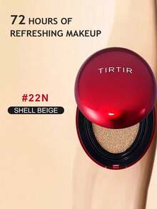 TIRTIR Red Cushioned Foundation Air Cushion, Lightweight Concealer Lasting Light Weight Semi-Matte 18g - 22N Shell Rice - View 6