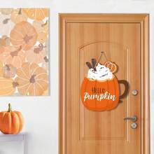 1 Bộ treo tường phong cách hiện đại với logo chủ đề bí ngô mùa thu, thích hợp cho nhà ở đa năng, phòng khách, nhà nông trại, trang trí chủ đề Lễ Tạ ơn mùa thu, quà tặng hoàn hảo - Nhiều màu - Xem 7