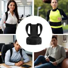 ComfortFit Posture Corrector For Men & Women - Adjustable, Breathable Orthopedic Brace - Seamless Upper Back, Spine, Neck & Shoulder Support - Ideal For Daily Wear, Clavicle Stabilization - Promotes Healthy Posture, Prevents Slouching - Black - View 7