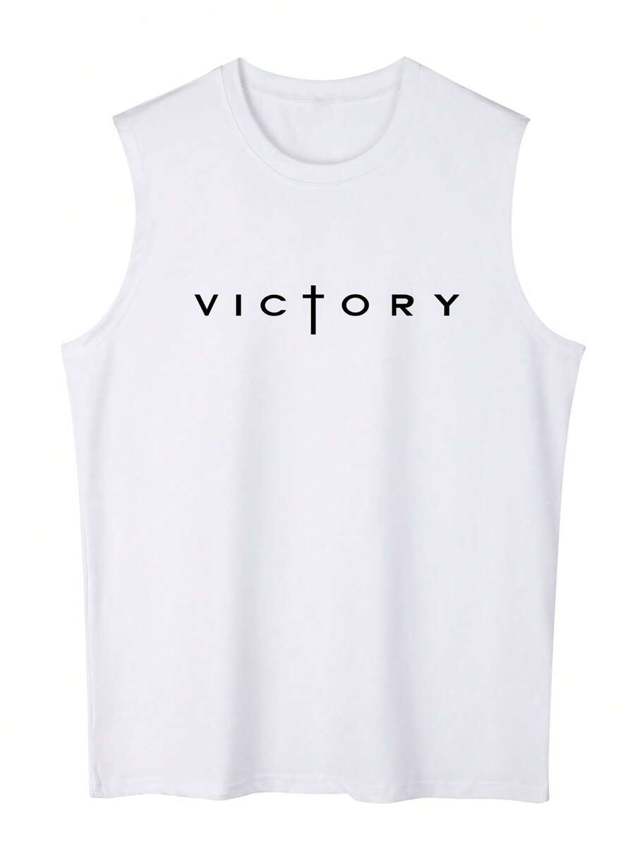 Plus Size Solid Color Crew Neck Sleeveless Minimalist Tank Top, Casual Everyday Wear - White - View 1