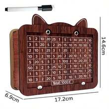 欧元现金保险库木制储蓄盒、存钱罐、现金储蓄挑战盒、木制现金盒、现金储蓄盒、成人现金储蓄盒、现金盒和目标号码现金礼品产品颜色手工制作颜色每批略有差异，不影响使用（手工制作，表面有轻微划痕），学校用品，返校 - 棕色 - 查看 20