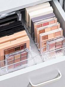 2pcs/1pc Eyeshadow Palette Organizer, Cosmetic Storage Box, Makeup Holder Display Stand, Suitable For Vanity, Bathroom Counter, Cabinet, Photography Props,Organizers,Drawer Divider,Organisation,Perfume