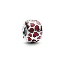MIHUA 1 Pieza Colgante de Trébol de Cuatro Hojas con Diamante de Laboratorio en Forma de Corazón, Cuentas Colgantes Aptas para Pulsera de Serpiente Original, Collar, Cuentas para Hacer Joyas DIY, Regalo de Joyería para Mujer, Hija - Multicolor - Ver 18
