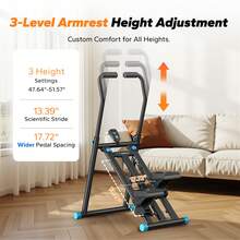 MERACH New Version Vertical Climber Machine For Full-Body Workout Equipment, Stair Stepper For Home Gym Exercise, Compact Folding Cardio Exercise Climber With Extended Step Range, Adjustable Handlebar & Pedals - màu đen - Xem 5