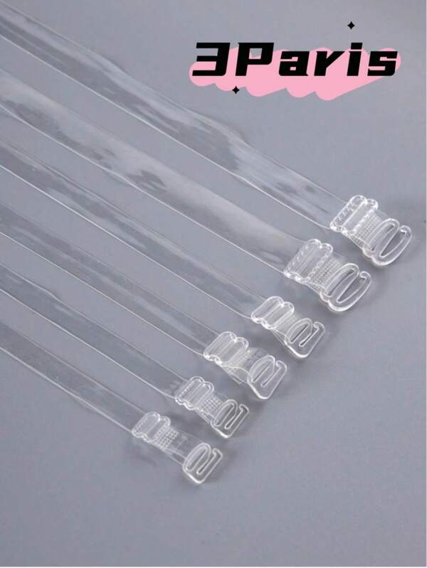 3 Pairs Transparent Bra Straps, Invisible Non-Slip Sexy Backless Bra Strap With Chain, Lingerie Accessory