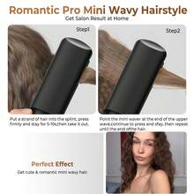 UKLISS Máy uốn tóc mini Beach Waves – Máy uốn tóc gốm hai đầu, 0,4 inch với 5 mức nhiệt, chống bỏng & điện áp kép – Dụng cụ uốn tóc tiện lợi khi đi du lịch, tạo kiểu dễ dàng - Xem 6