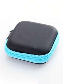 6/1pc耳机包 数据线收纳盒 收纳袋 方形收纳盒 便携耳机收纳包 迷你零钱收纳包 多功能收纳包 化妆包 数据线 香水收纳包 - 彩色 - 查看 16
