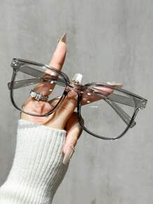 3pcs Square Frame Daily Wear Optical Glasses, Campus Style Face-Flattering Glasses For Summer Beach Vacation,Outdoor,Travel