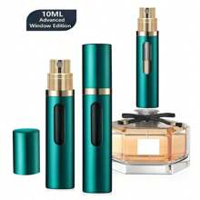 1 件精心设计的香水喷雾瓶,便携式可再填充雾化器,底部填充迷你旅行香水瓶,循环香水醒酒器,泵直接从底部填充,无需取下盖子,100%纯玻璃内瓶,带有可视窗口,可轻松检查剩余香水,5ml / 8ml / 10ml 可选 - 彩色 - 查看 19