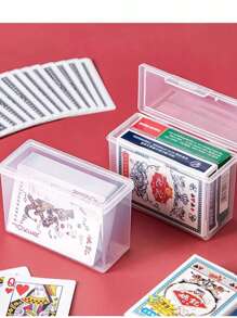 1 قطعة من صناديق التخزين الشفافة القابلة للتكديس - حاويات مستطيلة قوية مع أغطية آمنة لحفظ الخرز وقطع الألعاب وبطاقات الأعمال والحرف اليدوية والملحقات - شفافة ، حلول تنظيم متعددة الأغراض (العيوب البسيطة لا تؤثر على الاستخدام)