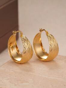 1 par de pendientes de aro elegantes, diseñados para mujeres, adecuados para bodas, compromisos, fiestas de aniversario, regalos del Día de San Valentín - 10# - Ver 15