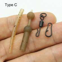 20pcs Carp Fishing Accessories Helicopter Rig Chod Heli Buffer Sleeves Quick Change Swivel Line Aligner For Carp Fishing Tackle - Brown - View 6